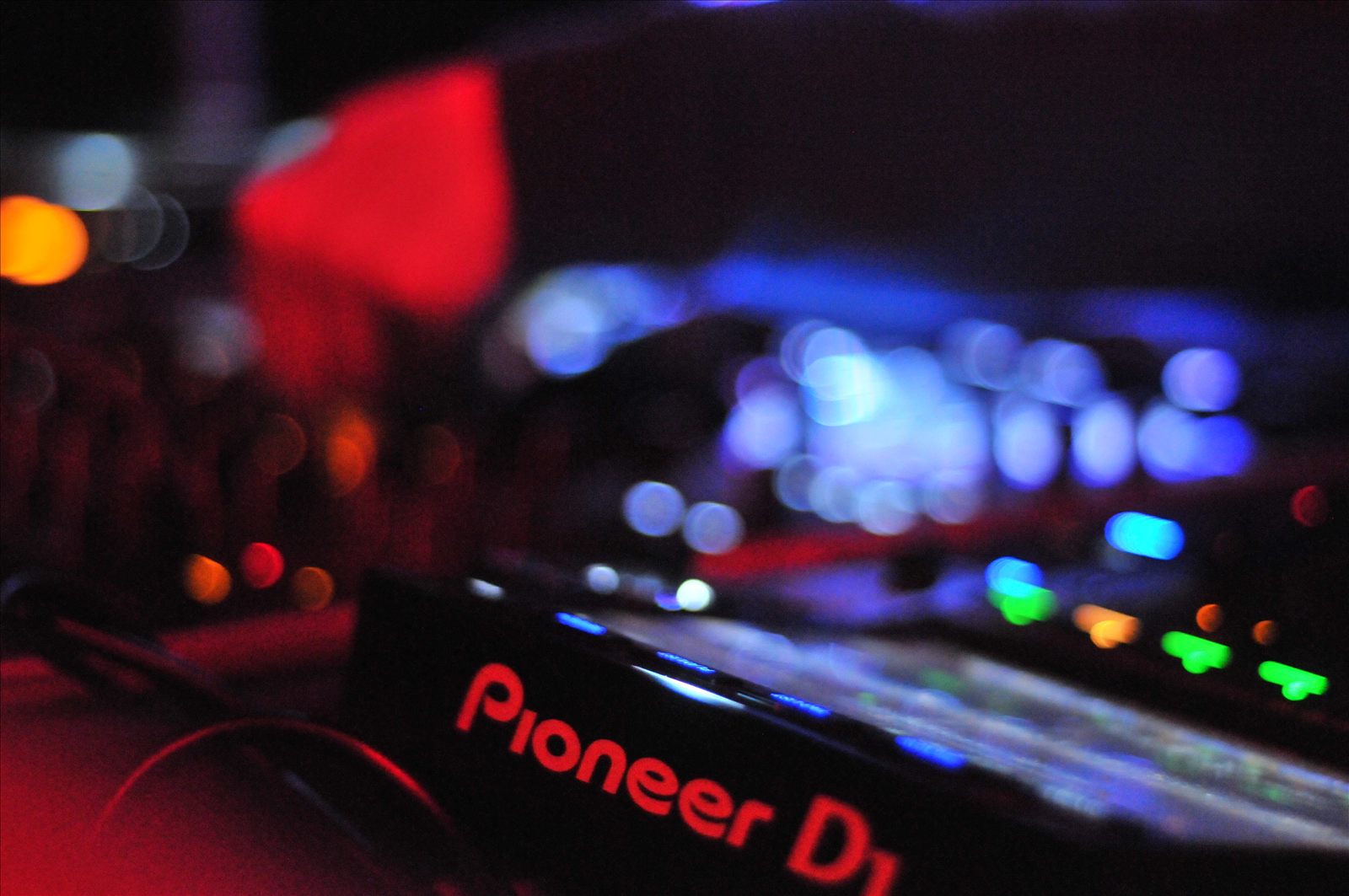 Close-up of the Pioneer DJ setup during Zac Harris session at Black Box Studios Newcastle