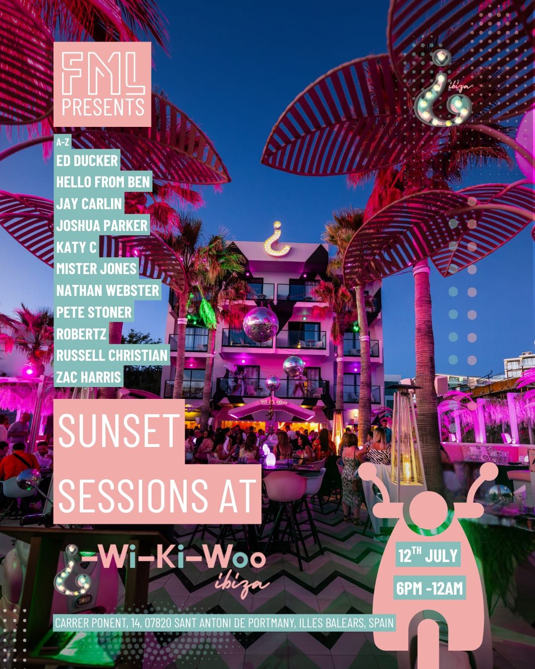 WikiWoo Ibiza Sunset Sessions lineup with Zac Harris